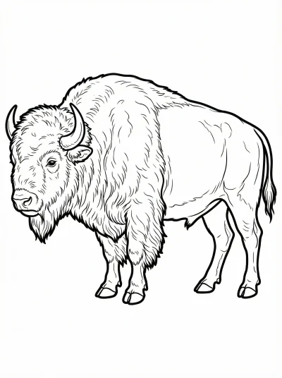 American Bison Coloring Page