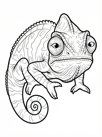 Chameleon Coloring Page