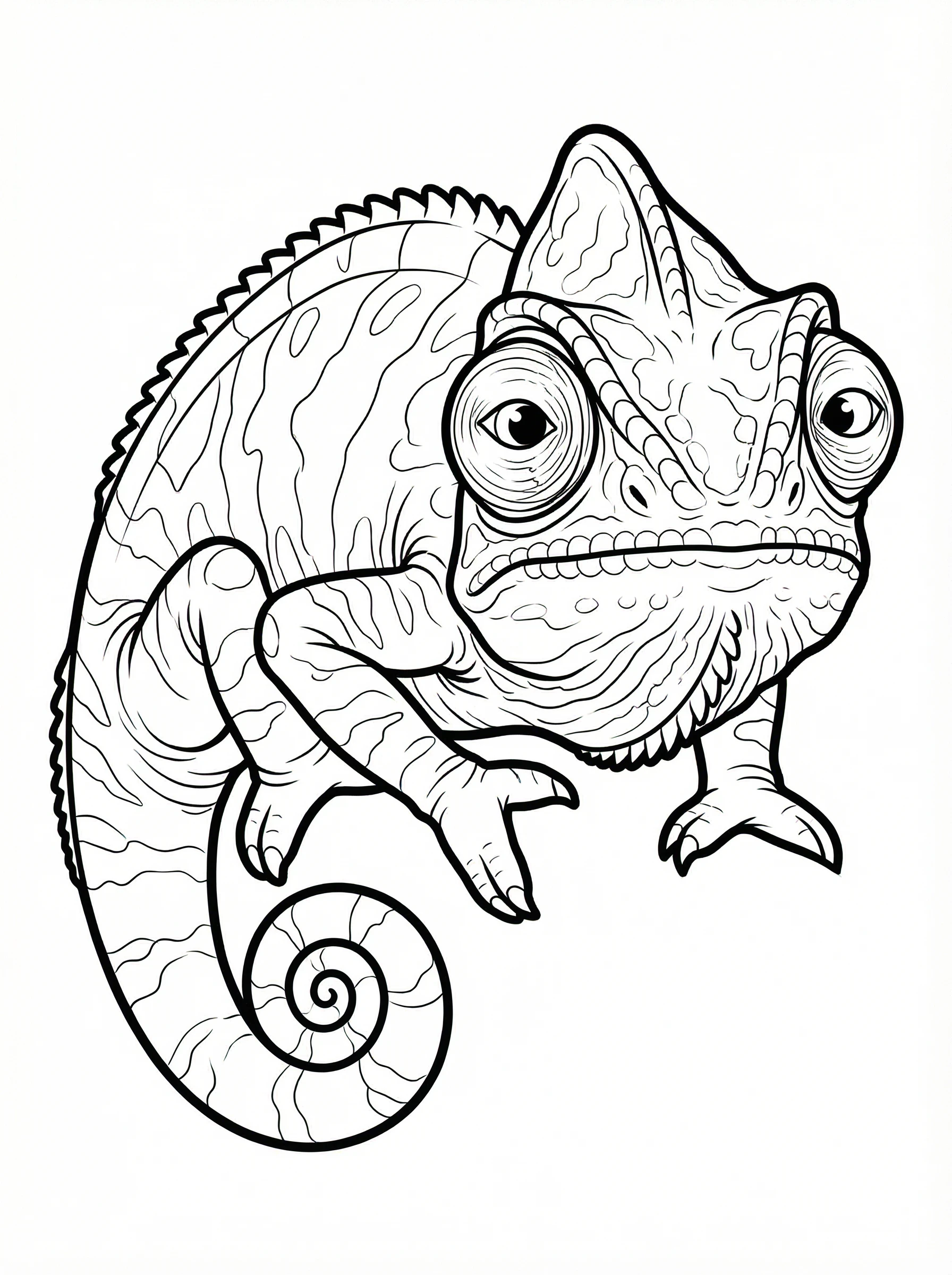 Chameleon Coloring Page