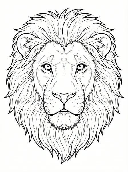 Lion Face Coloring Page
