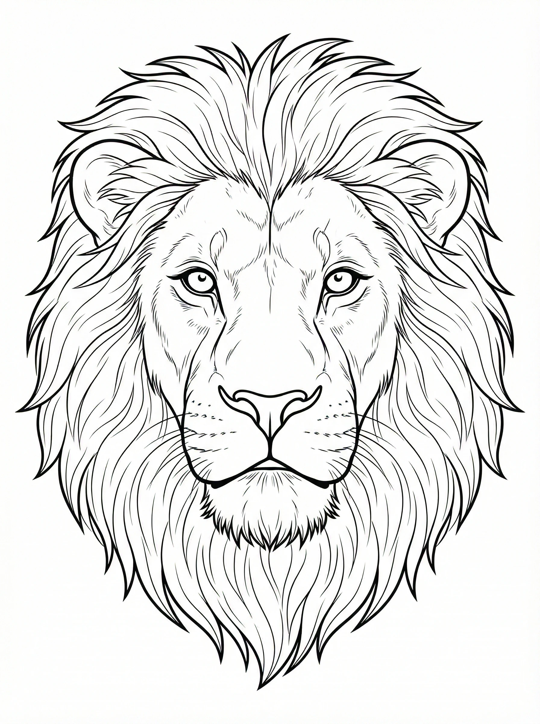 Lion Face Coloring Page