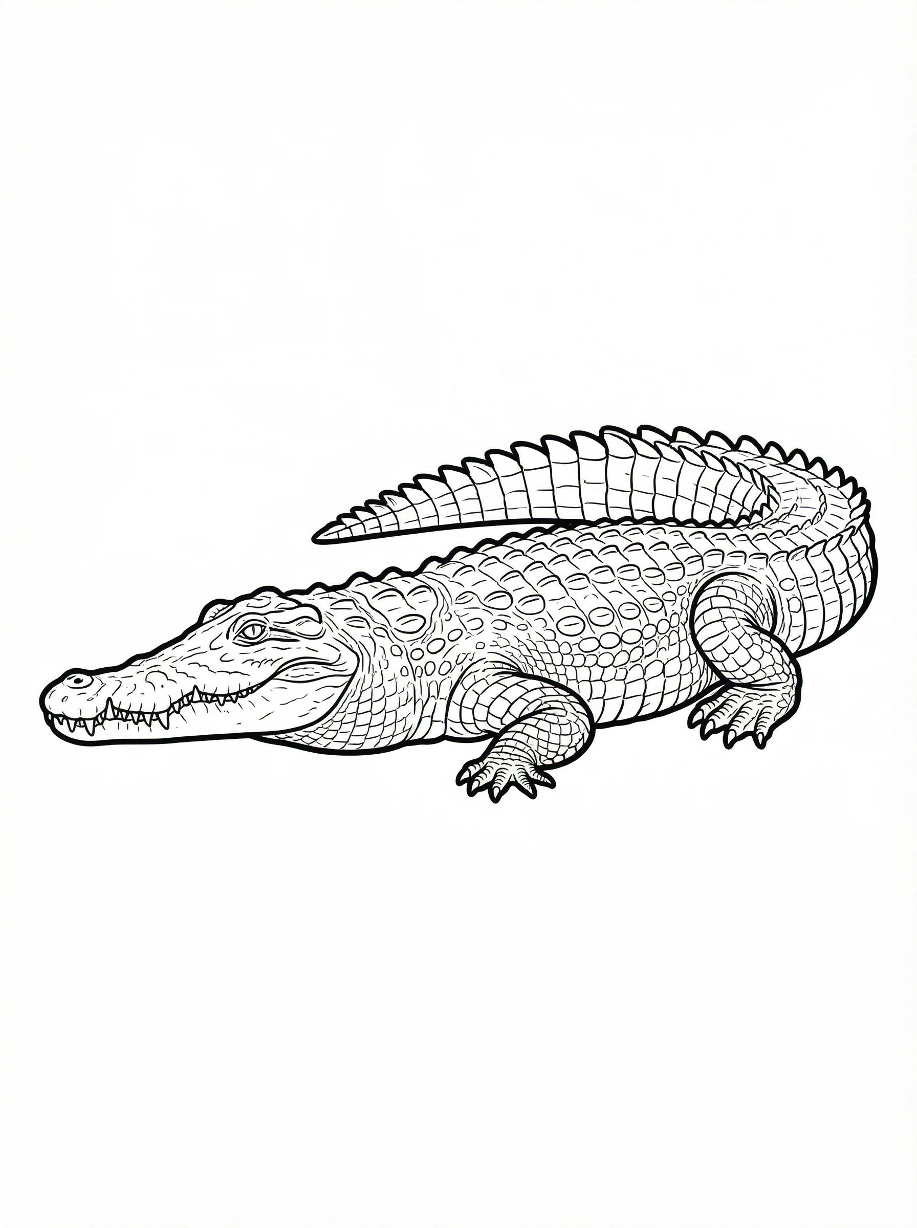 Nile Crocodile Coloring Page