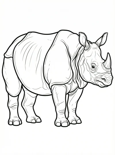 Rhinoceros Coloring Page