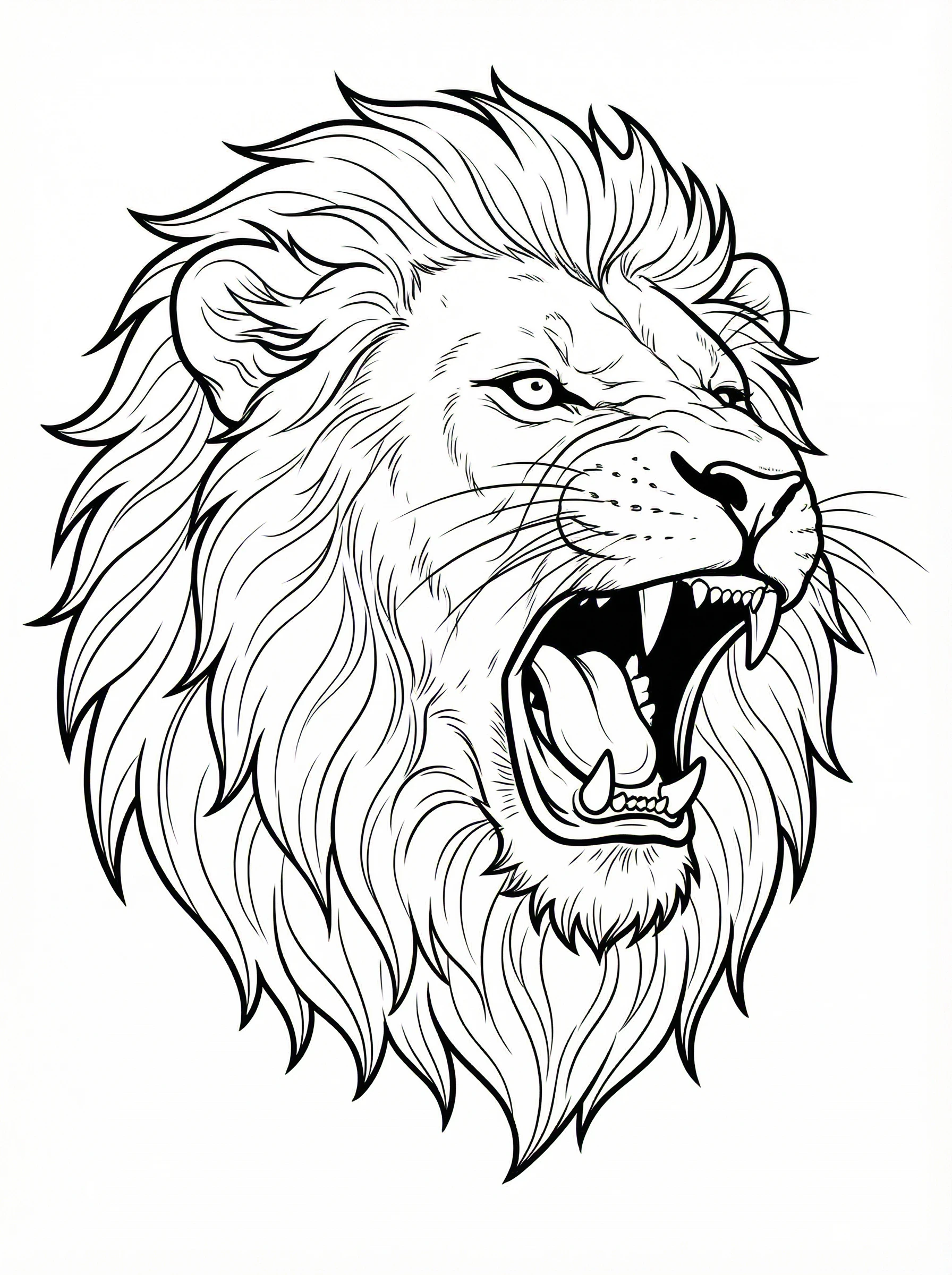 Roaring Lion Coloring Page