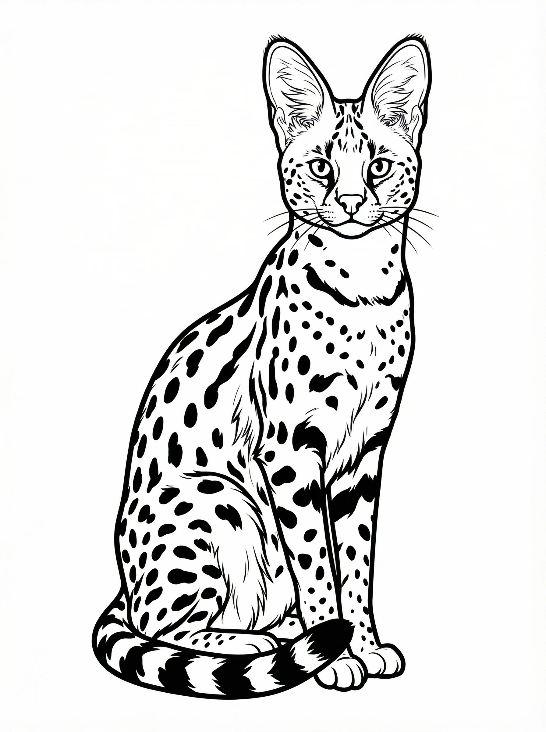 Serval Coloring Page