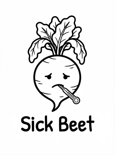 Sick Beet Coloring Page