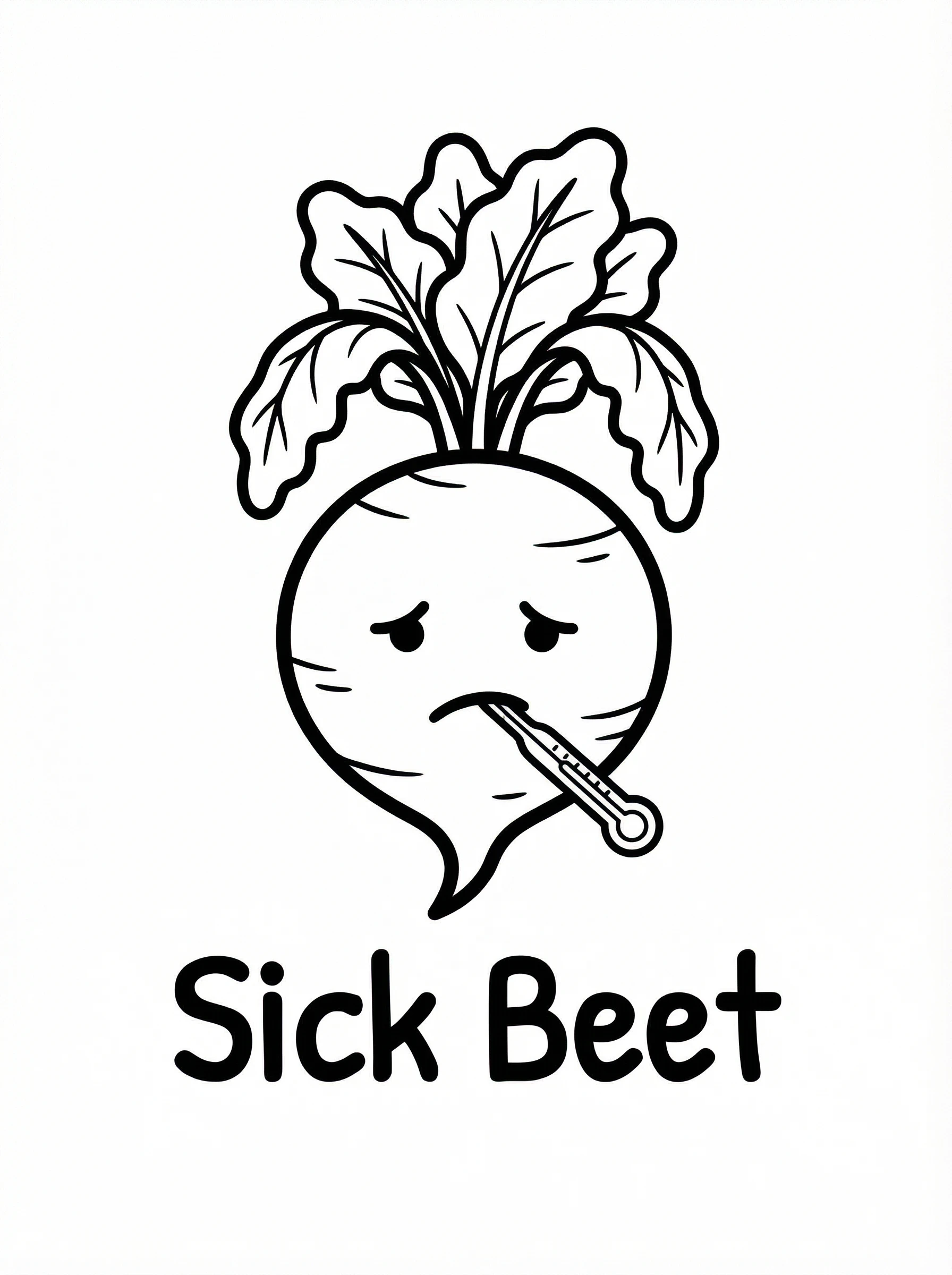Sick Beet Coloring Page