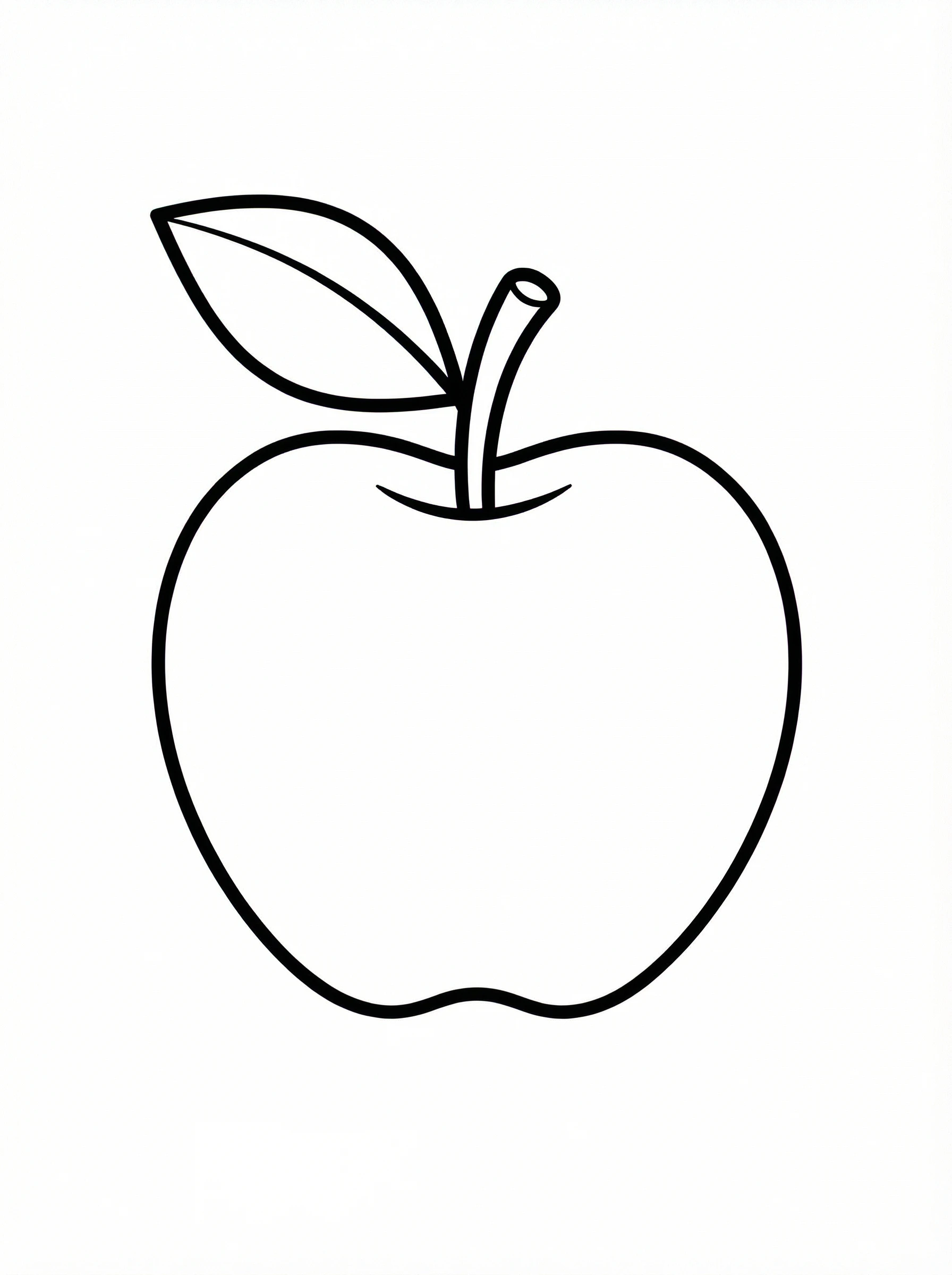 Simple Apple Coloring Page