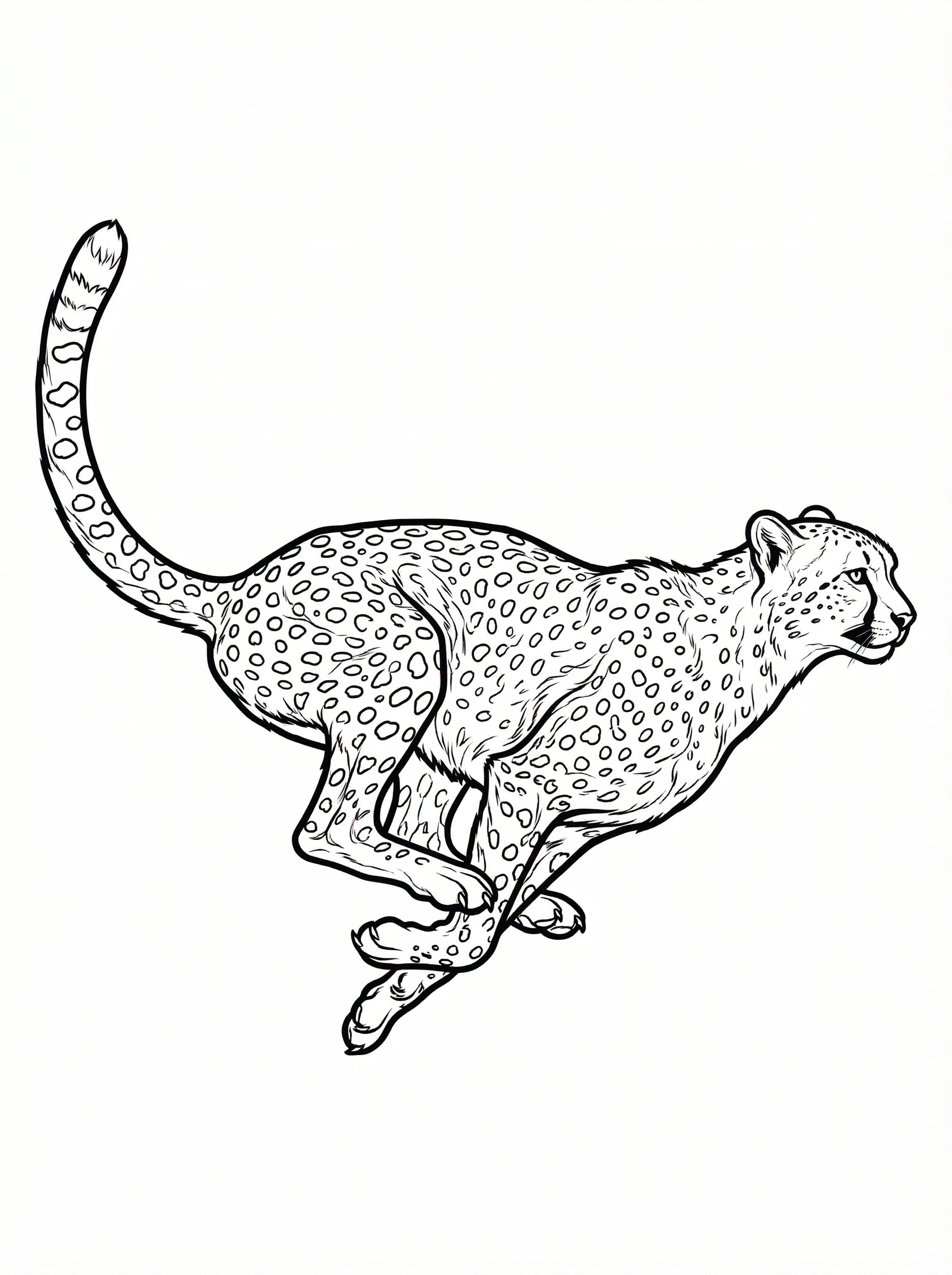 Sprinting Cheetah Coloring Page