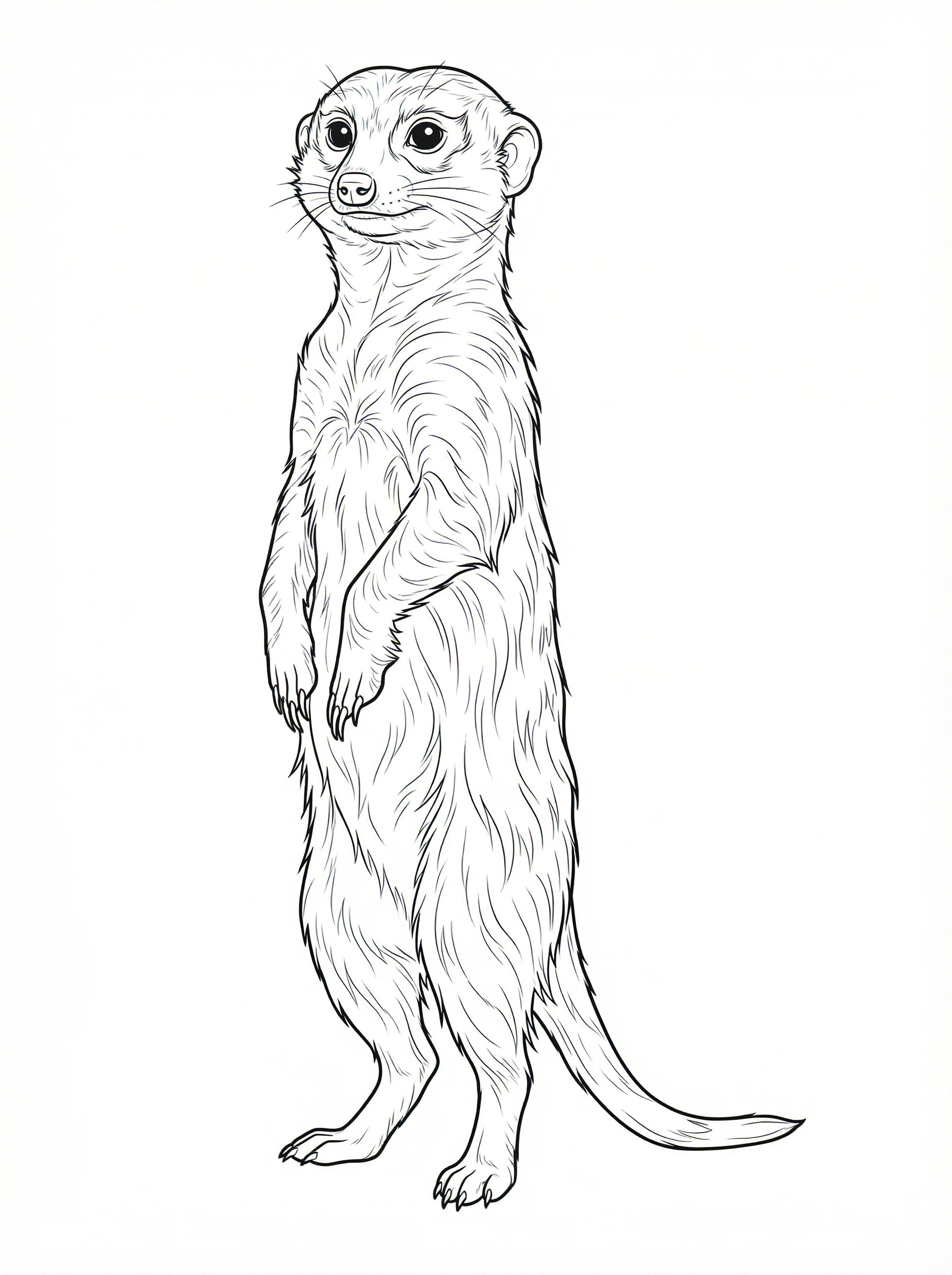 Standing Meerkat Coloring Page