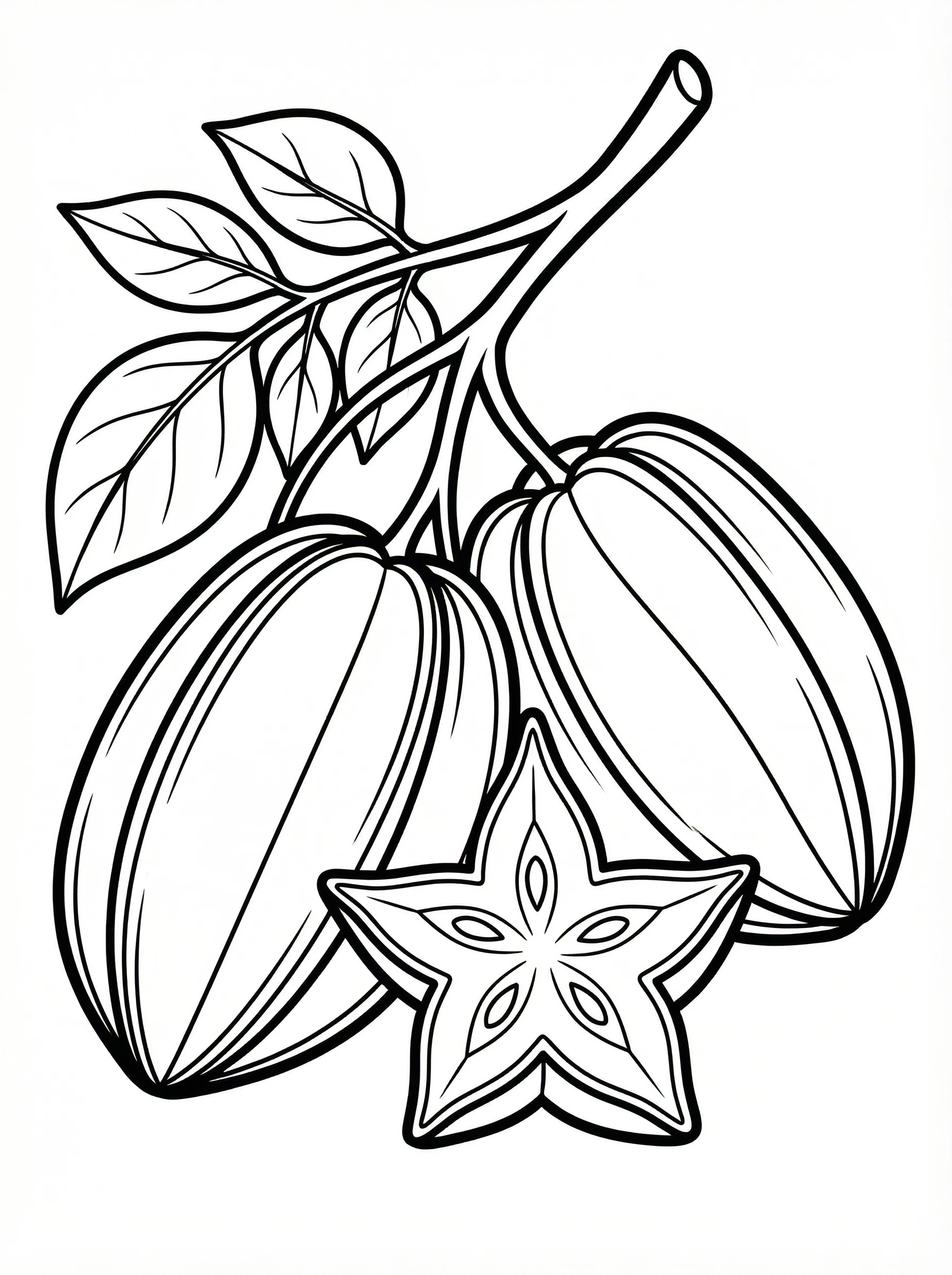 Starfruit Coloring Starfruit Coloring Page
