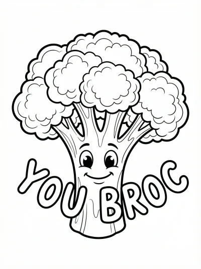 You Broc Broccoli Coloring Page