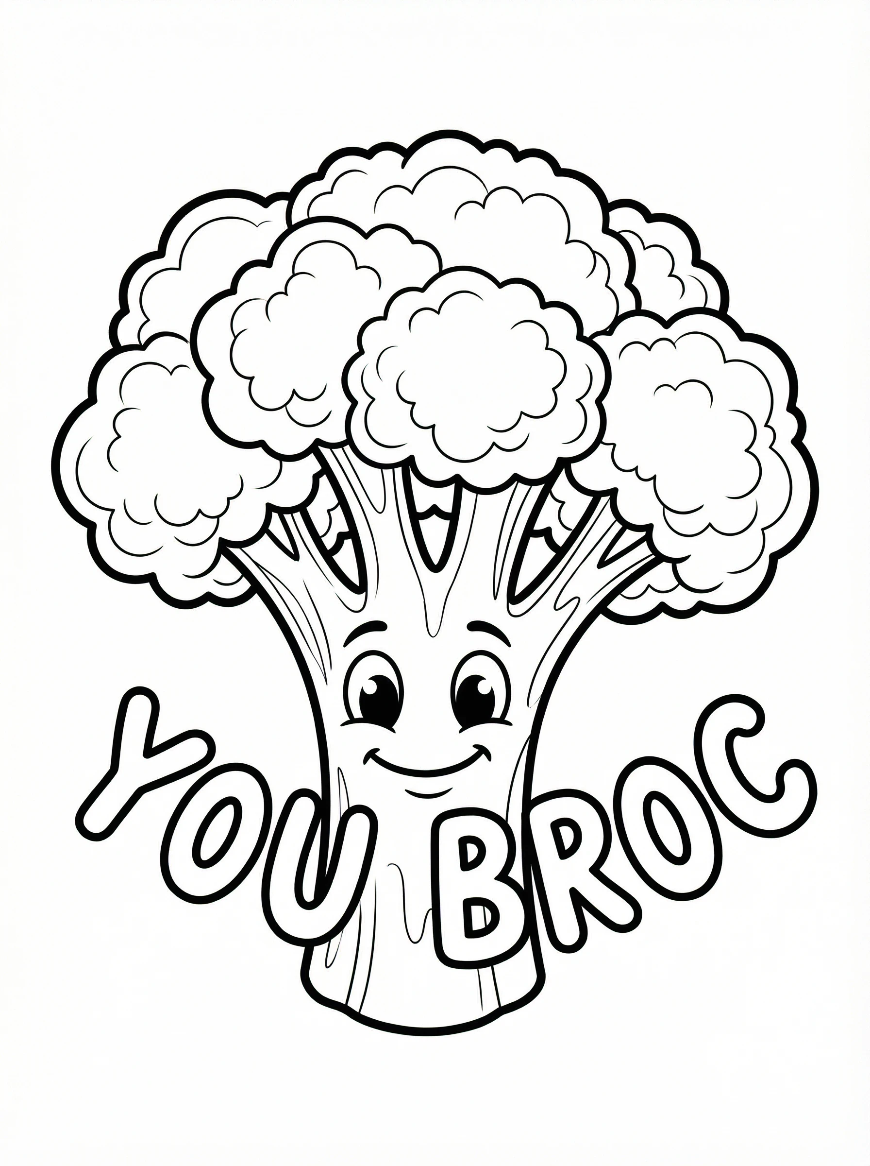 You Broc Broccoli Coloring Page