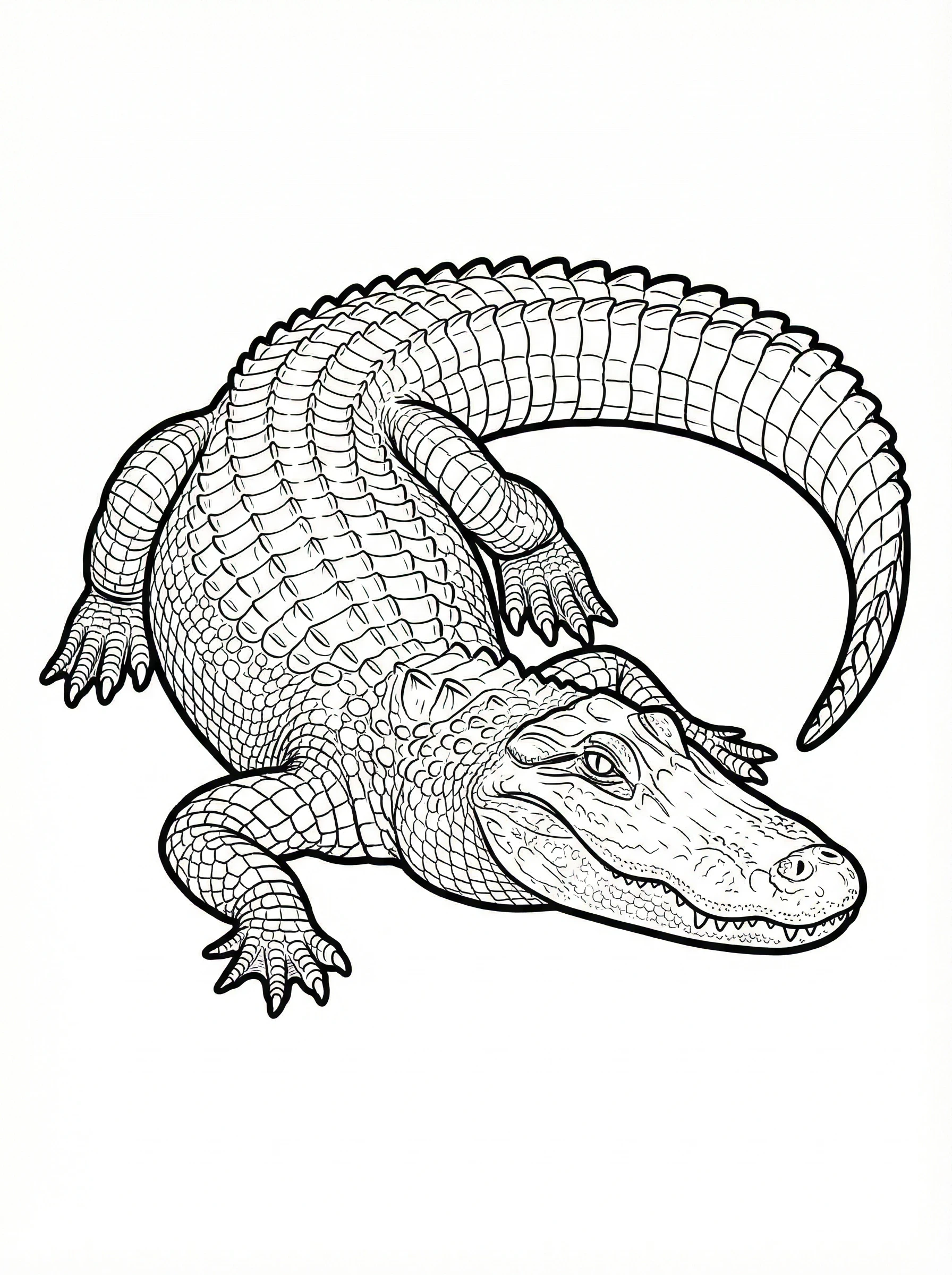 American Alligator Coloring Page