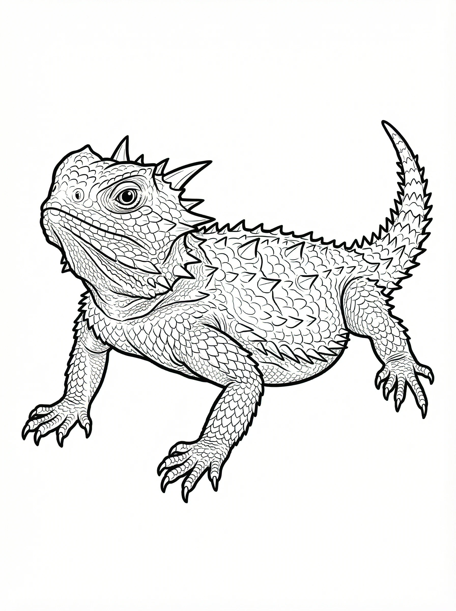 Texas Horned Lizard Coloring Page texas-horned-lizard-coloring-page