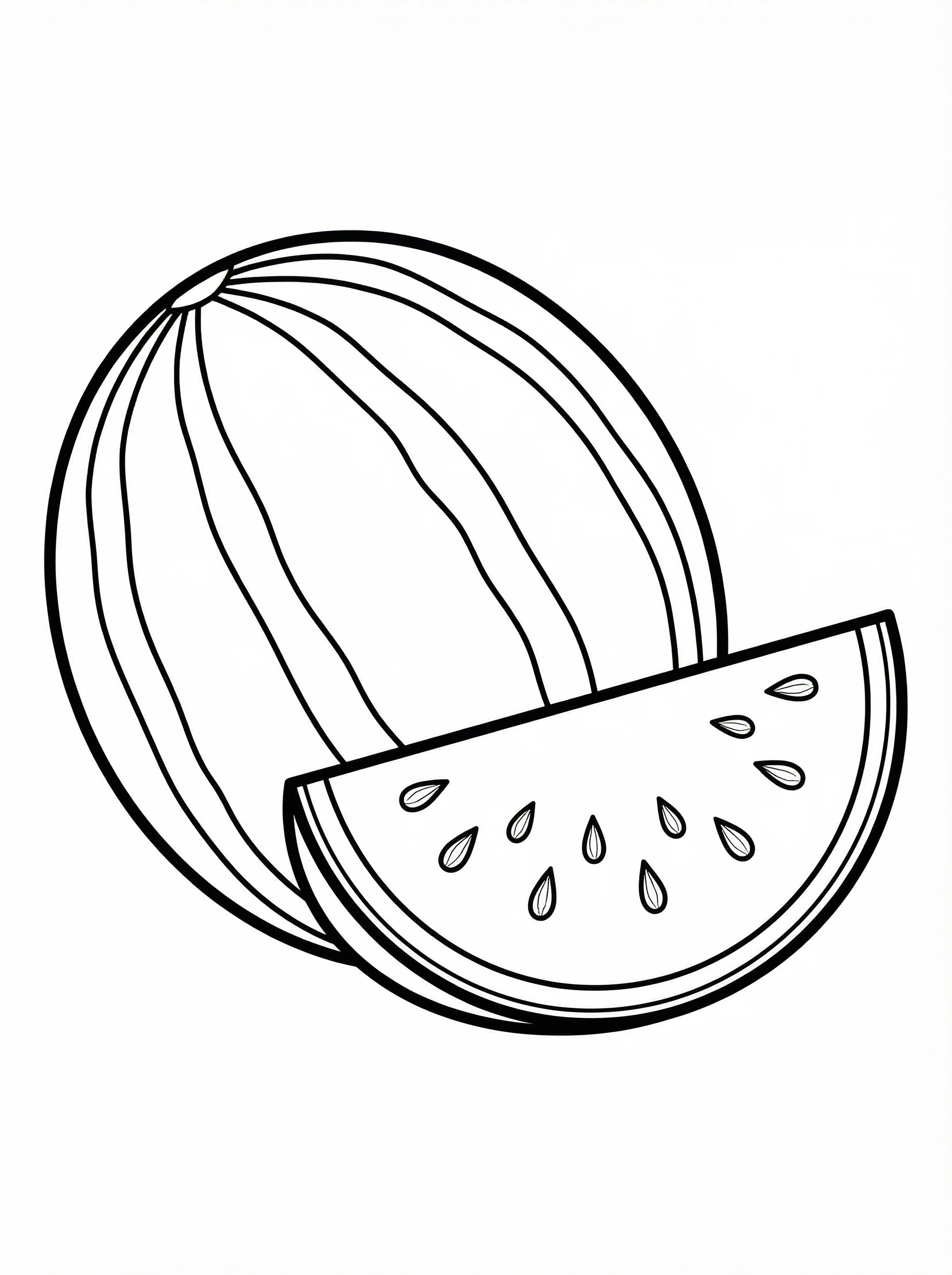 Rockmelon Coloring Watermelon Coloring Page