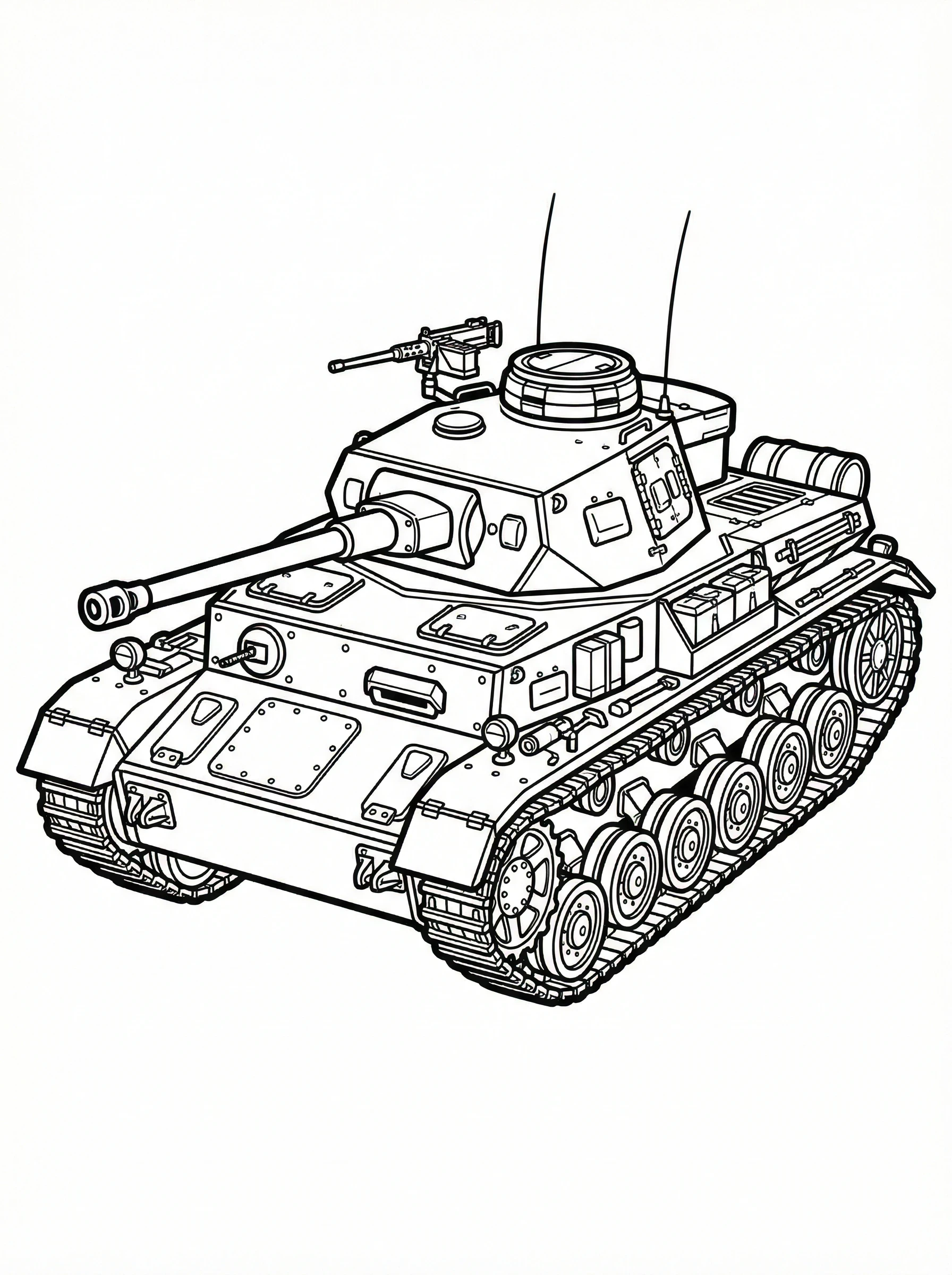 Military Tank Coloring Page