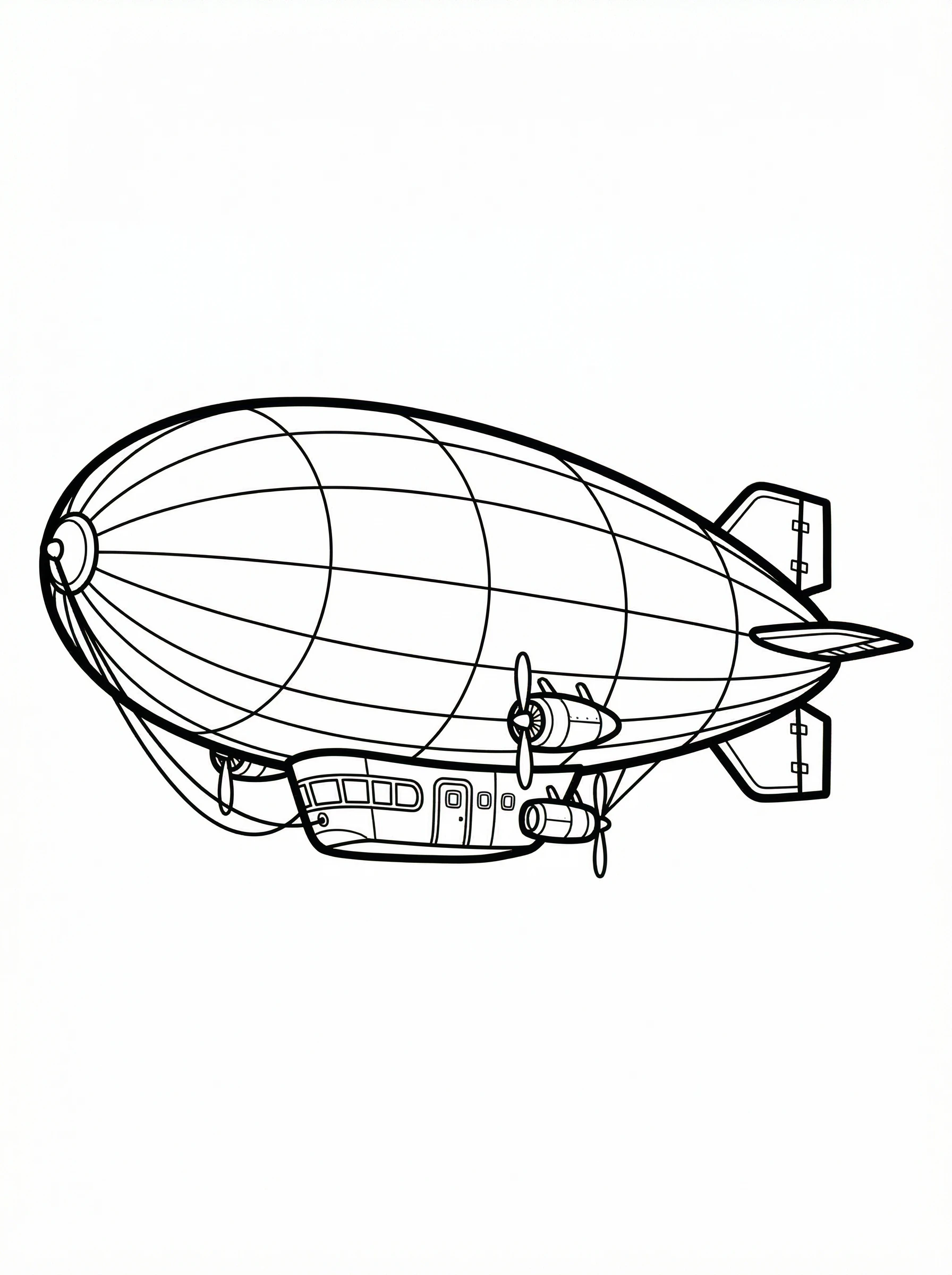 Vintage Zeppelin Coloring Page