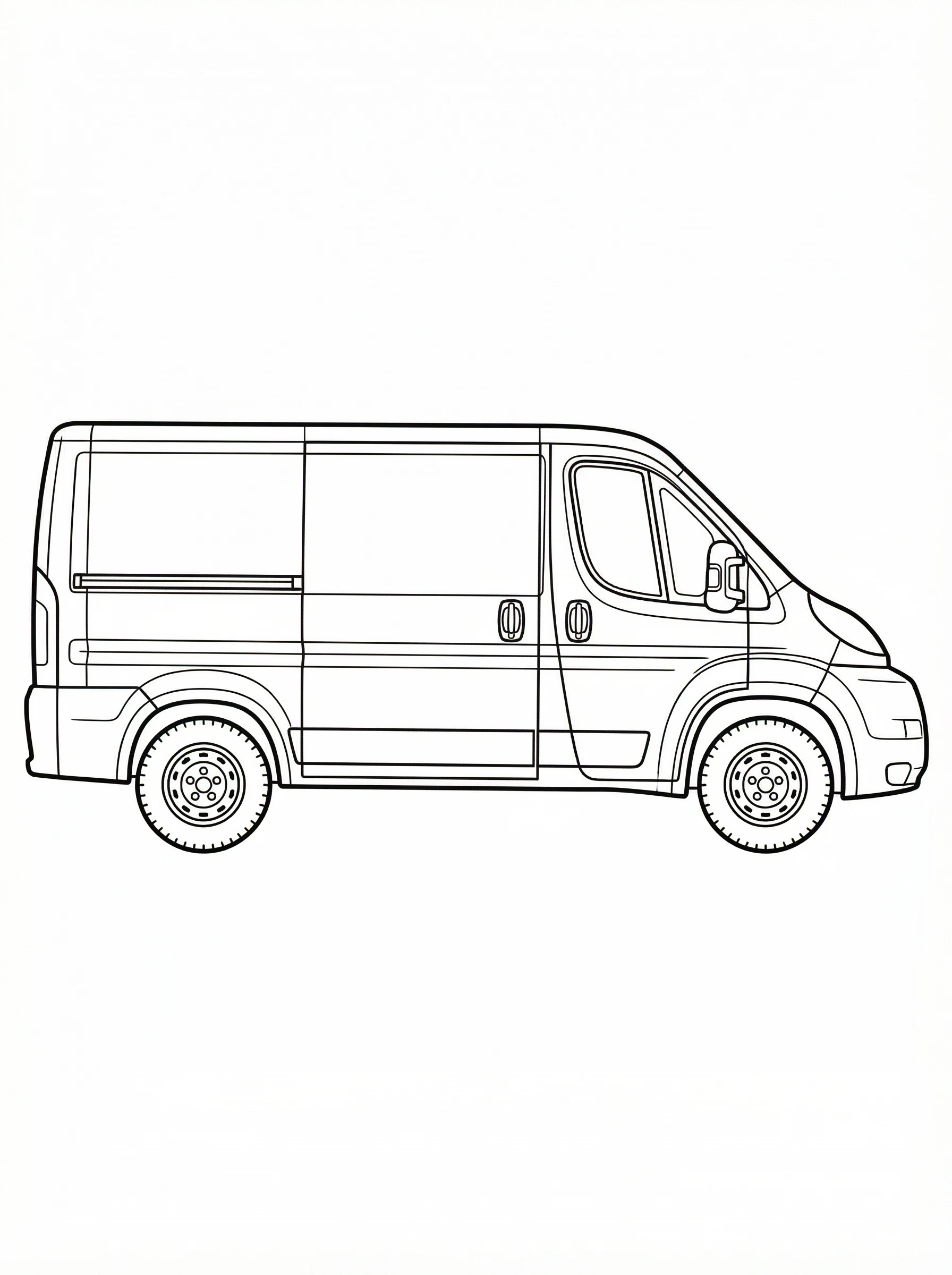 Commercial Delivery Van Coloring Page