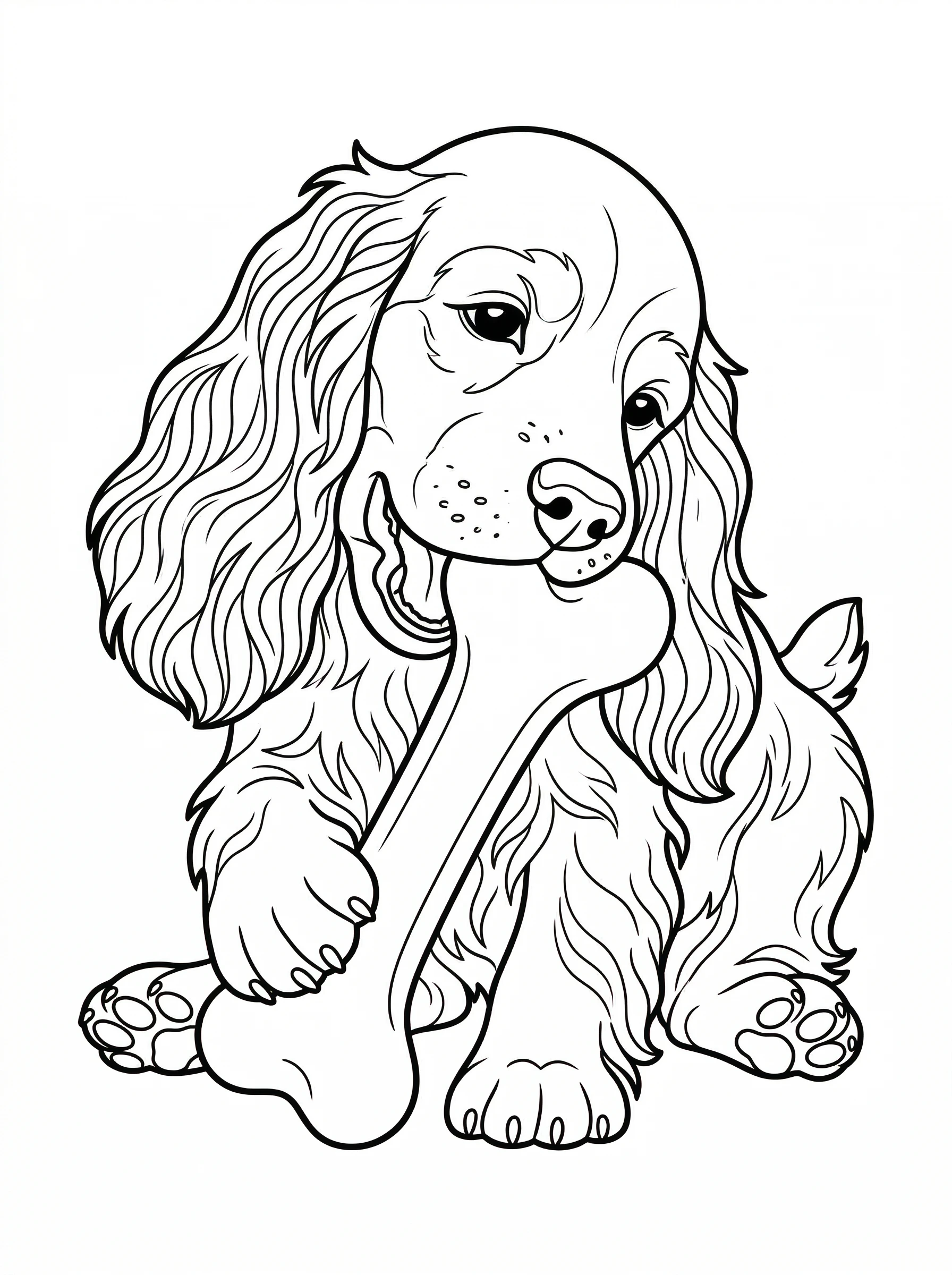 Cocker Spaniel Coloring Page
