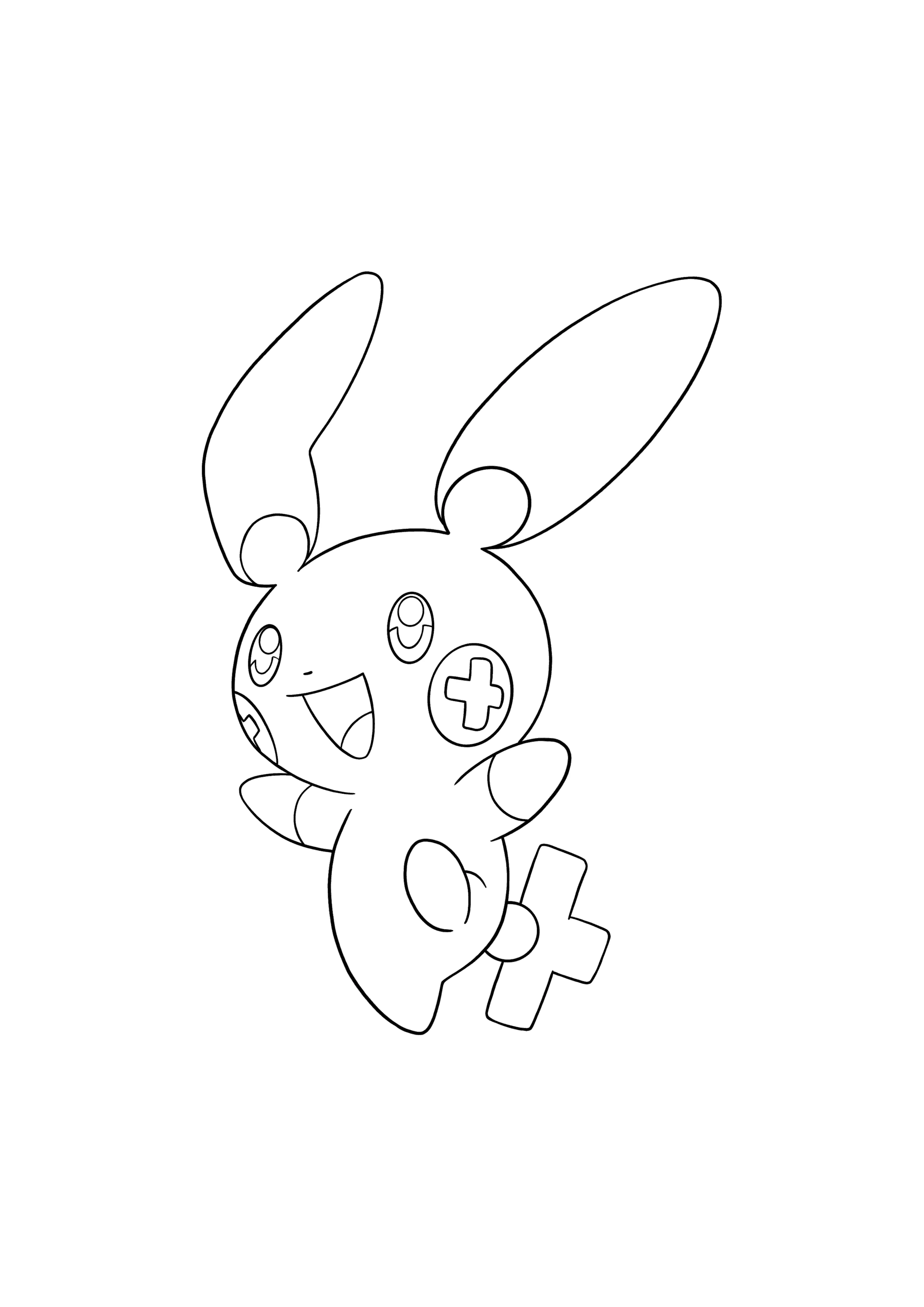 Plusle Coloring Page