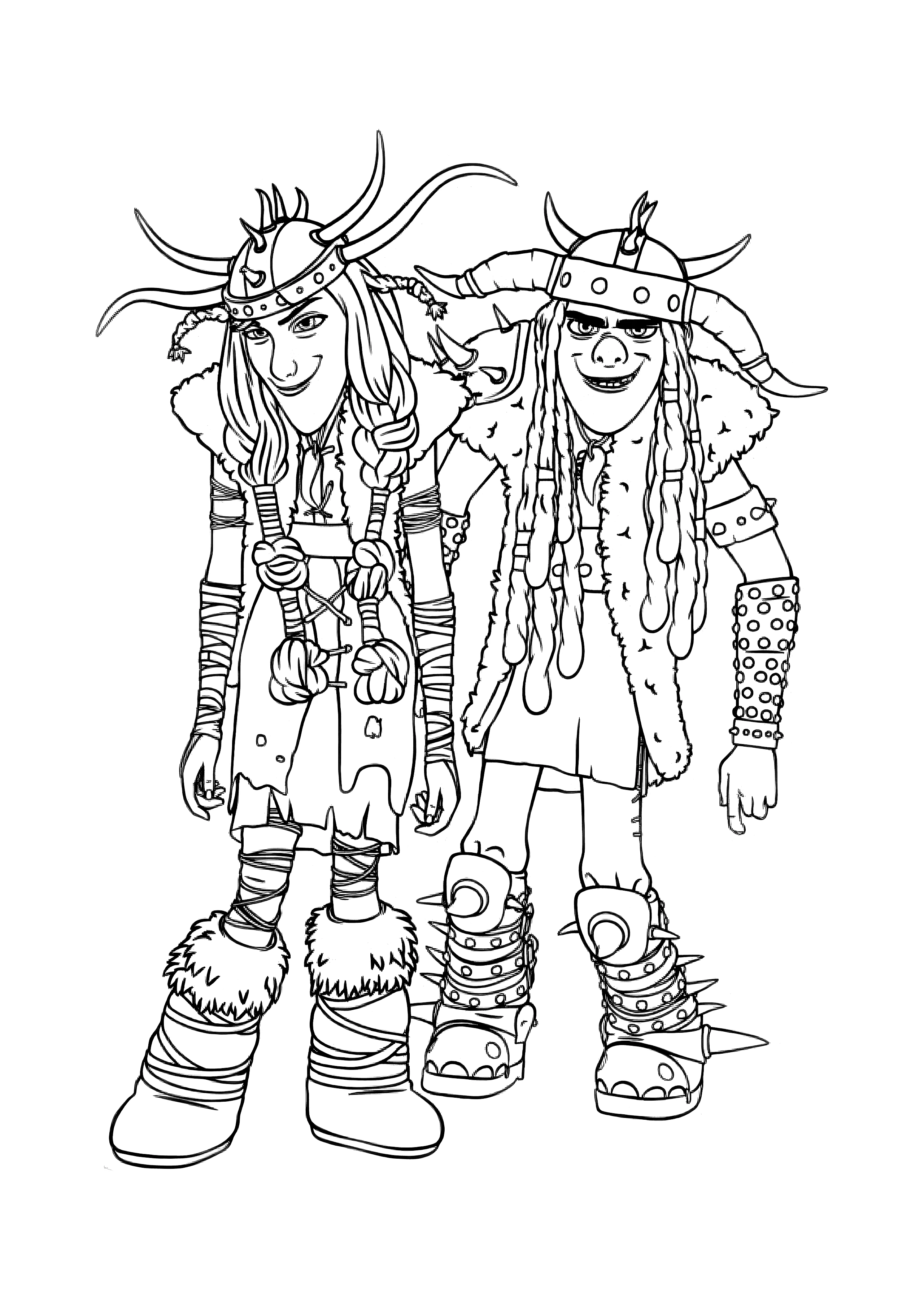 Ruffnut and Tuffnut Coloring Page