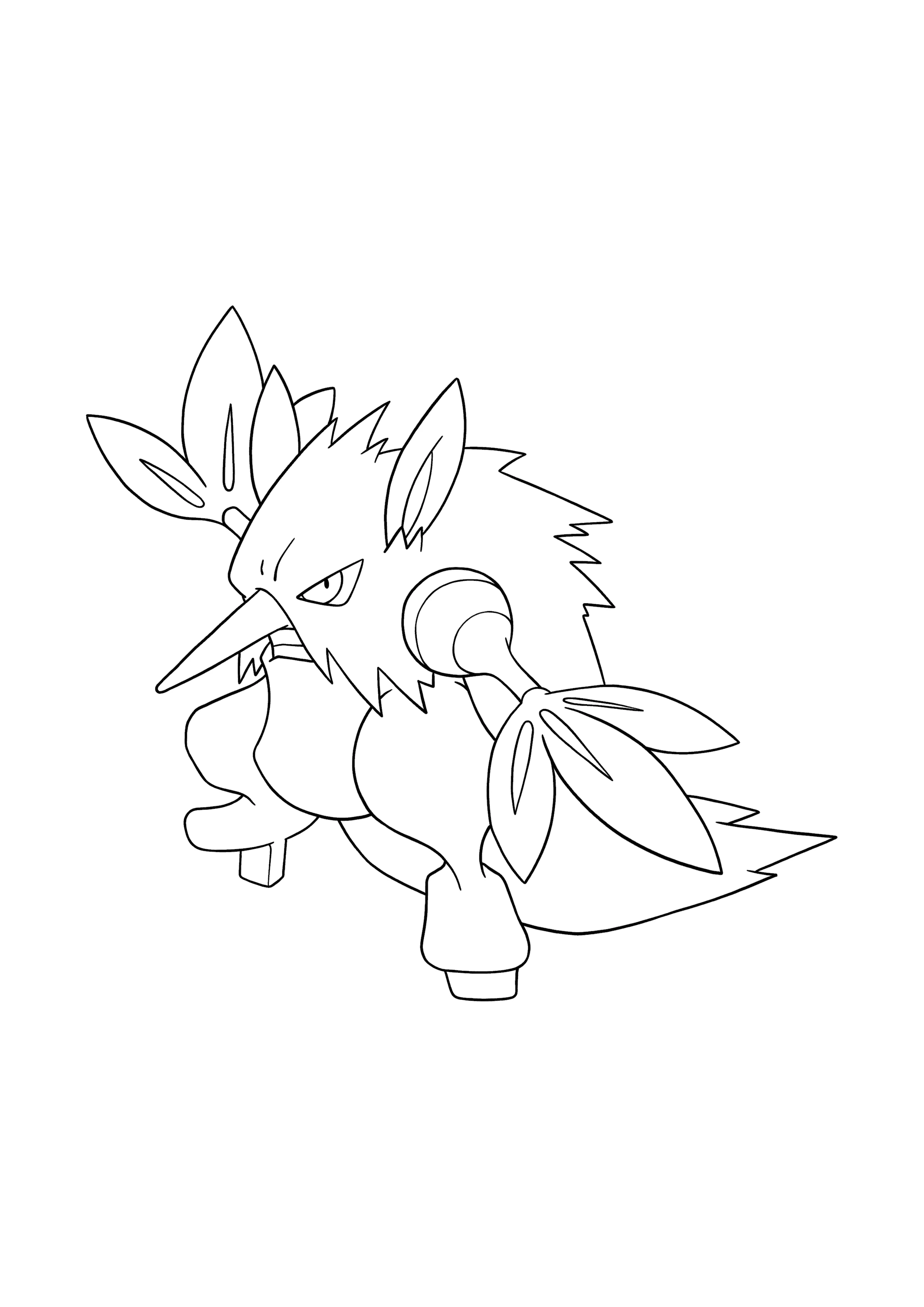 Shiftry Outline Simple Shiftry Coloring Page