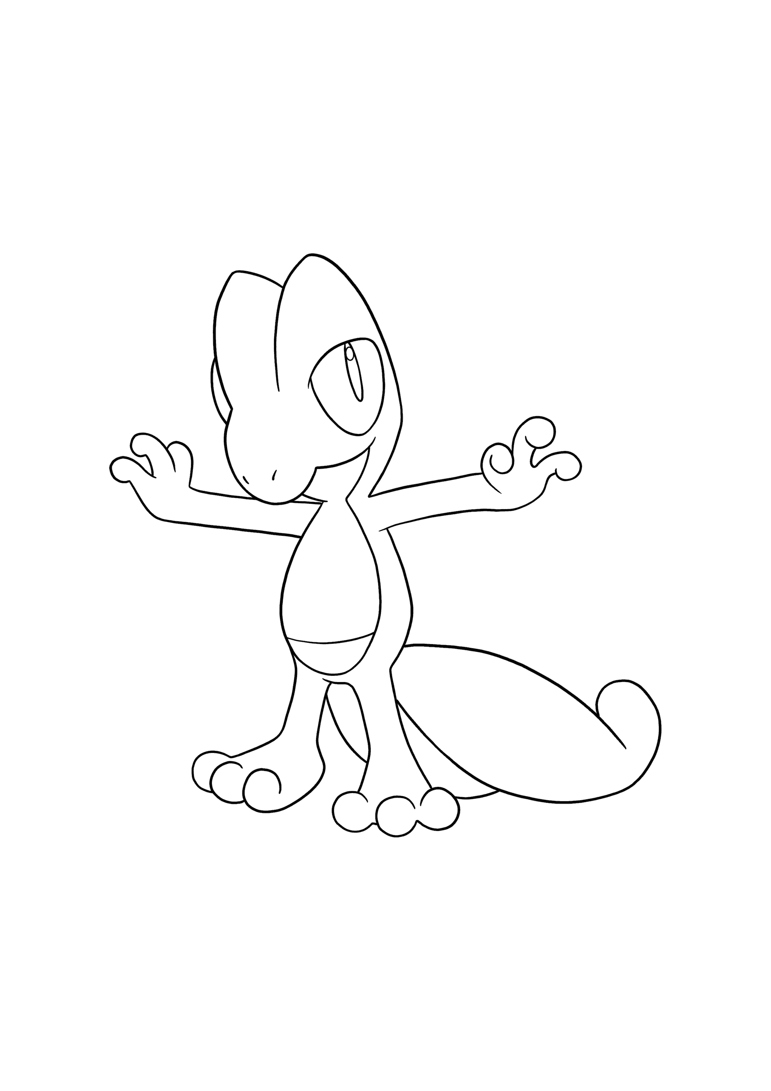 Treecko Colouring In Treecko Coloring Page